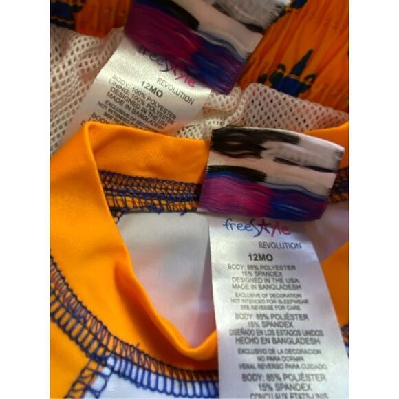 Freestyle Revolution 12M Boys' Monster Surfer Rash Guard Top and Shorts Set - Picture 4 of 9